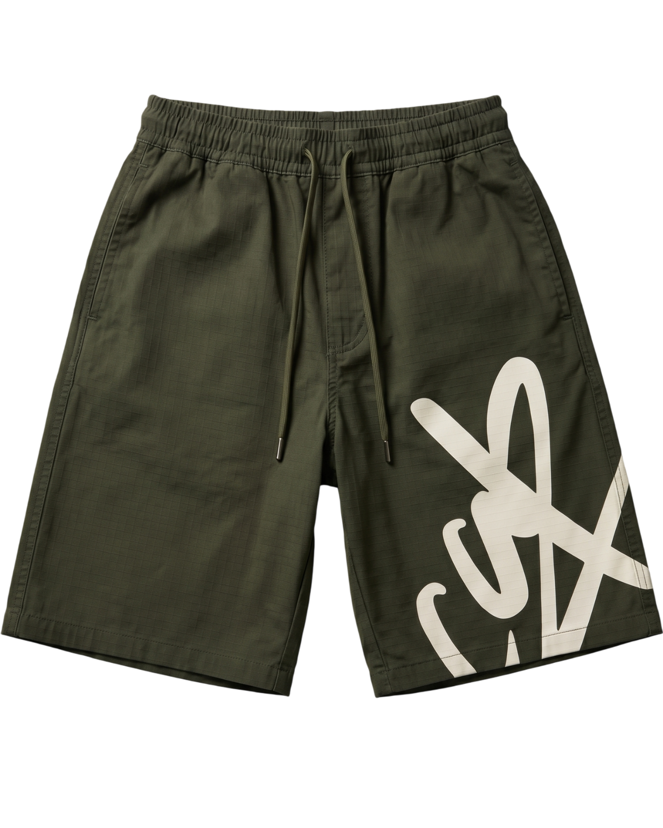 The Olive Wrap-Logo Shorts